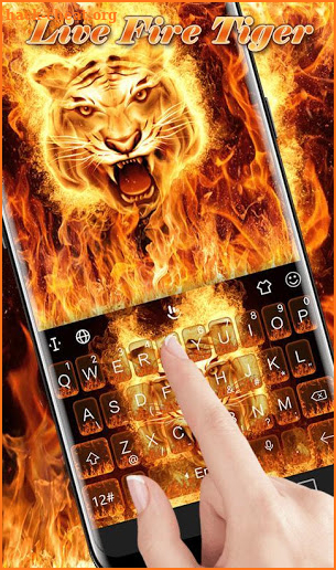 Live Fire Tiger Keyboard Theme screenshot
