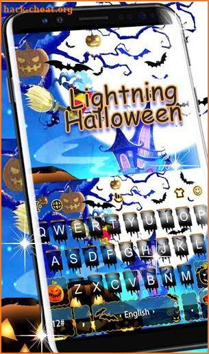 Live Lightning Halloween Keyboard Theme screenshot