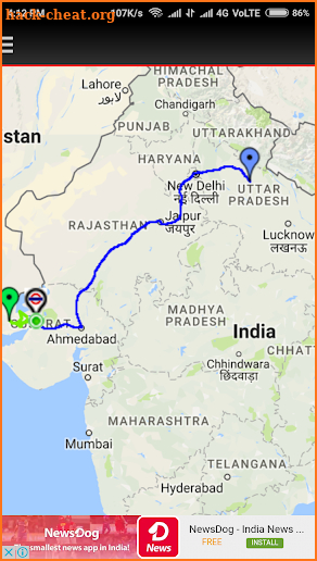 Live Location on Map - Indian Railway screenshot