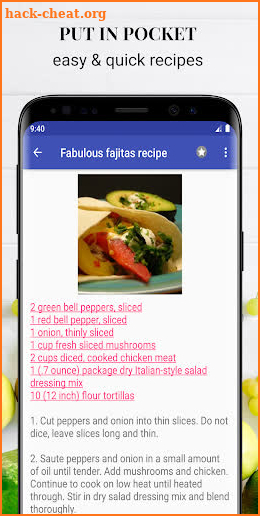 Low-Cholesterol diet Recipes. Get now For free app screenshot