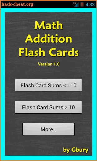 Math Addition Flash Cards screenshot