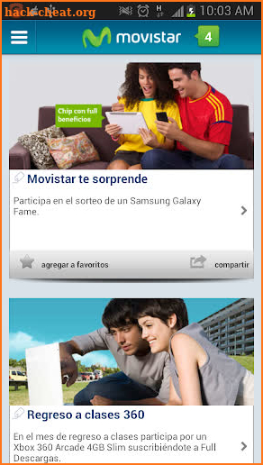 Movistar screenshot