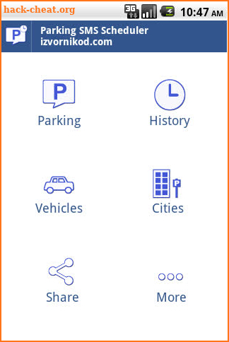 Parking SMS Scheduler screenshot