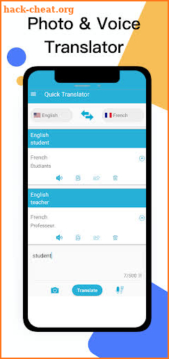 Quick Translator - Camera, Voice & Text Translator screenshot