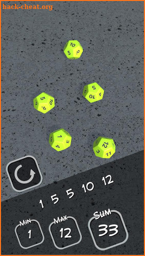 Random Dice 3D - dice roller for board games (RPG) screenshot