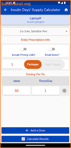 Rx Days’ Supply Calculator screenshot