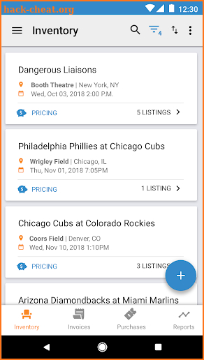 SkyBox Ticket Resale Platform screenshot