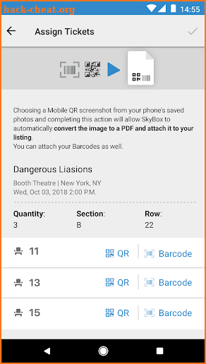 SkyBox Ticket Resale Platform screenshot