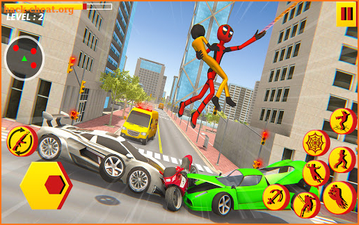 Spider Stickman Rope Hero Game screenshot