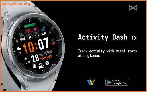 TJ101 Activity Dash Watch Face screenshot