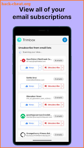 Trimbox: Easy Email Cleaner screenshot