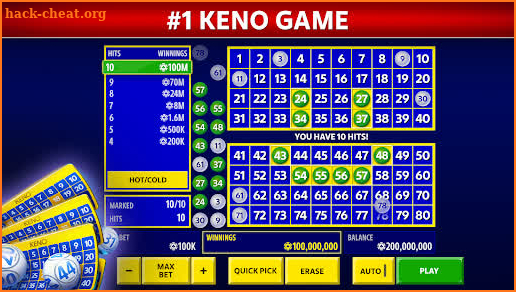 Vegas Keno by Pokerist screenshot