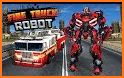 Flying Firefighter Truck Transform Robot Games related image