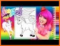 Rainbow Unicorns Coloring Book by Numbers related image