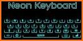 Dark Blue Neon Keyboard related image