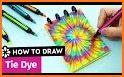 Tie Dye - Color by number. Best coloring page. related image