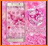 Glitter Pink Heart Keyboard Theme related image