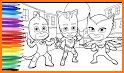 Heroes masks Coloring super cat related image