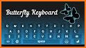 Sparkling Colorful Butterfly Keyboard Theme related image